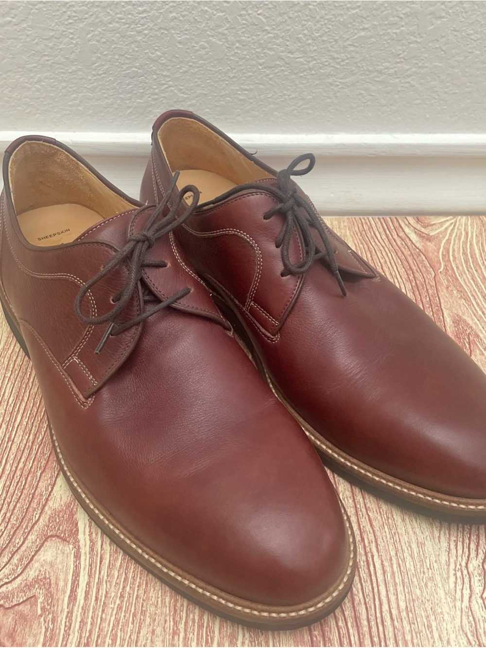 Johnston & Murphy Men’s Barlow Brown Leather Lace Tobacco Shoes